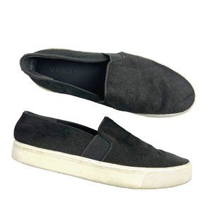 VINCE Blair Slip On Sneakers Size 9.5 M EU 41 Calf Hair Elastic Gore Flatform